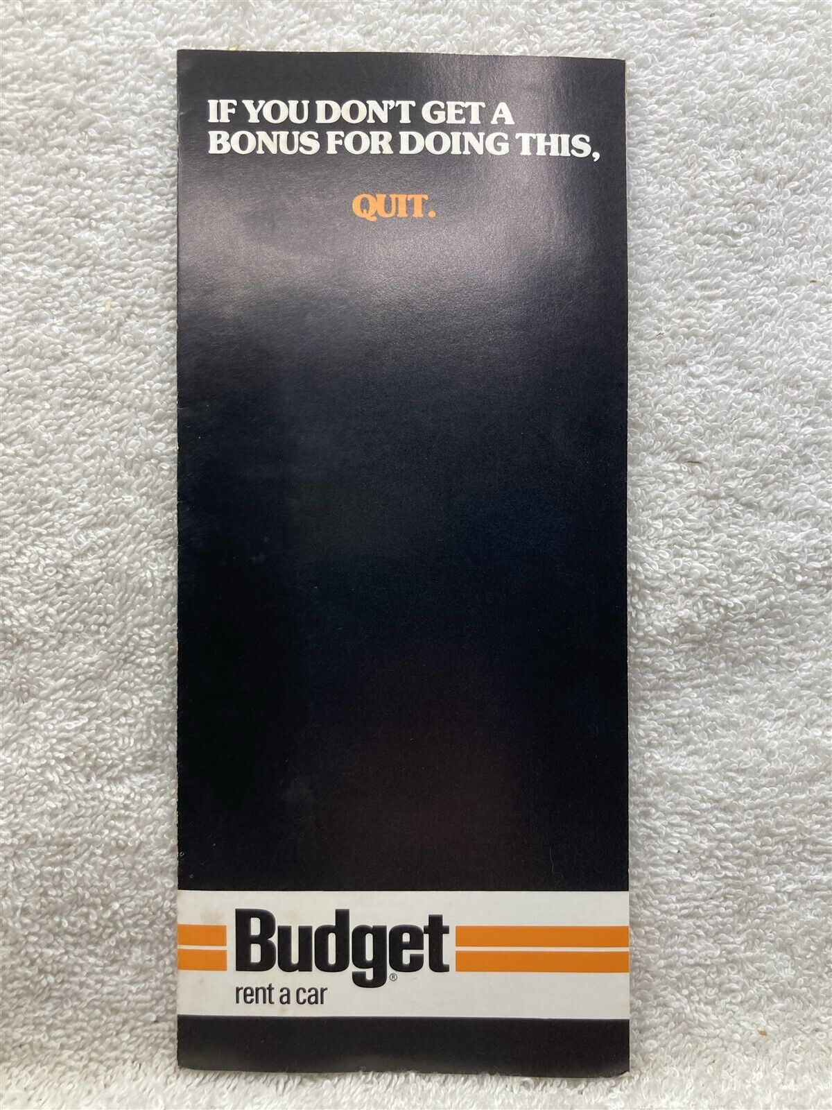 1975 Budget Rent A Car Folder & Receipt Philadelphia Ford Pinto  Vtg