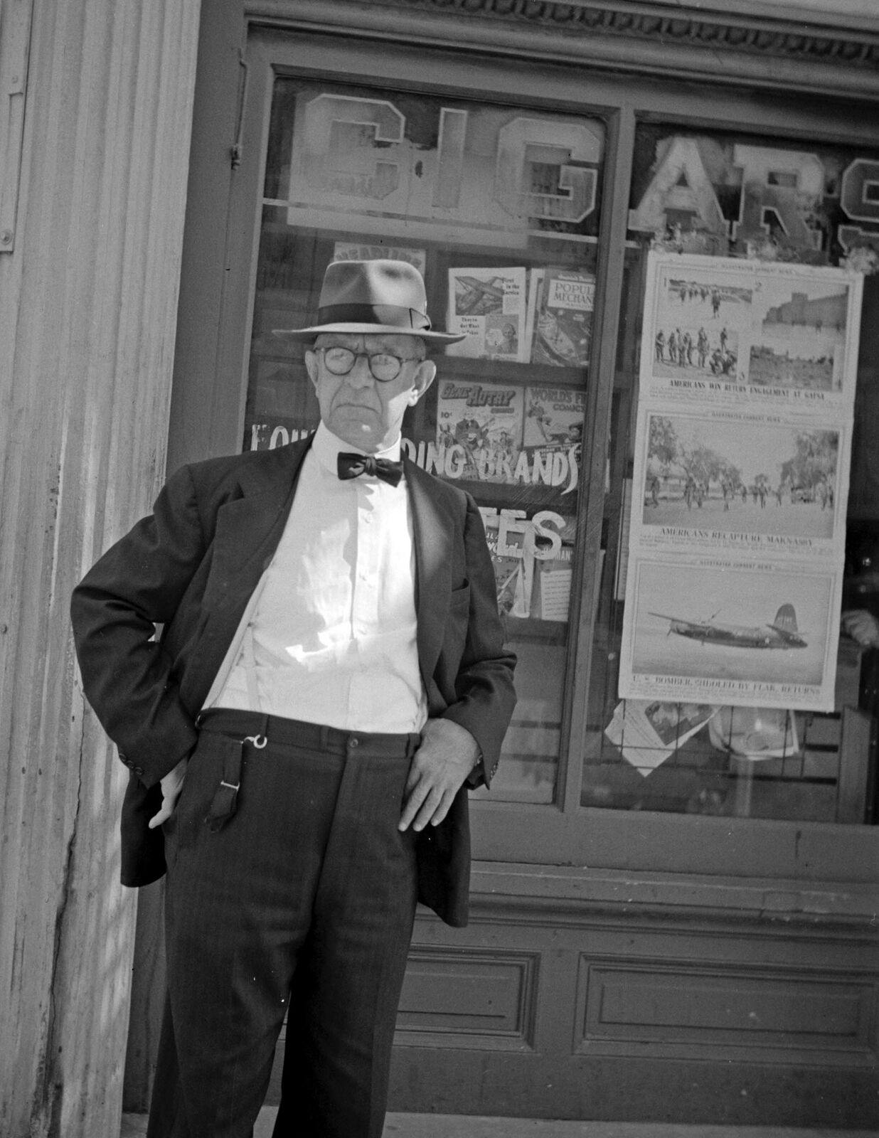 1943 Man in Front of a Cigar Store, Galveston, TX Old Photo 8.5\