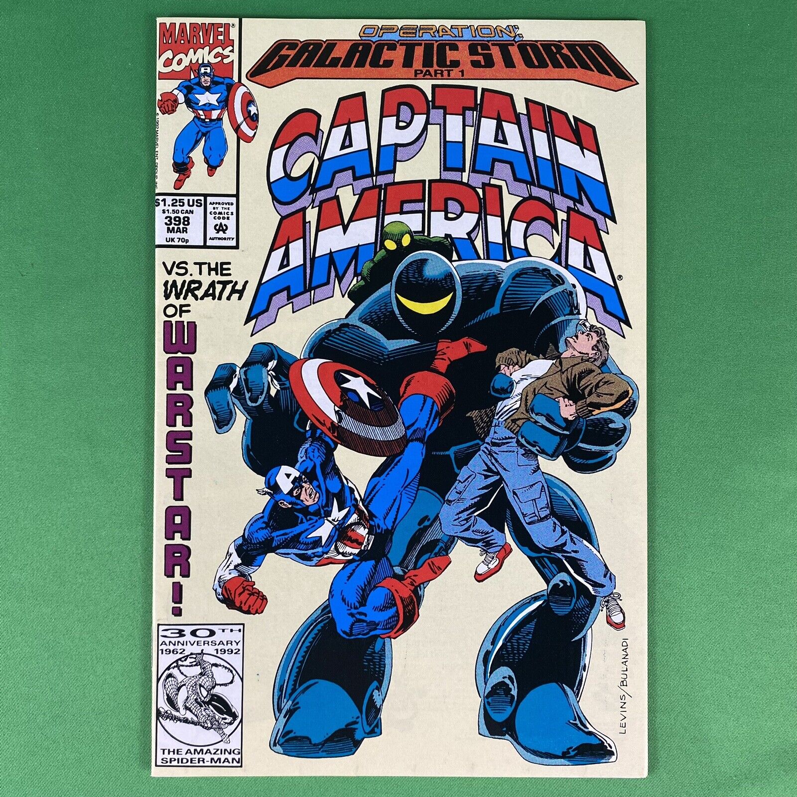 Captain America #398 NM 1992 Marvel Operation Galactic Storm #1 Warstar SNES Ads