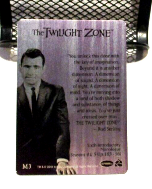 THE TWILIGHT ZONE ROD SERLING EDITION M3 OPENING MONOLOGUES METAL CASE TOPPER