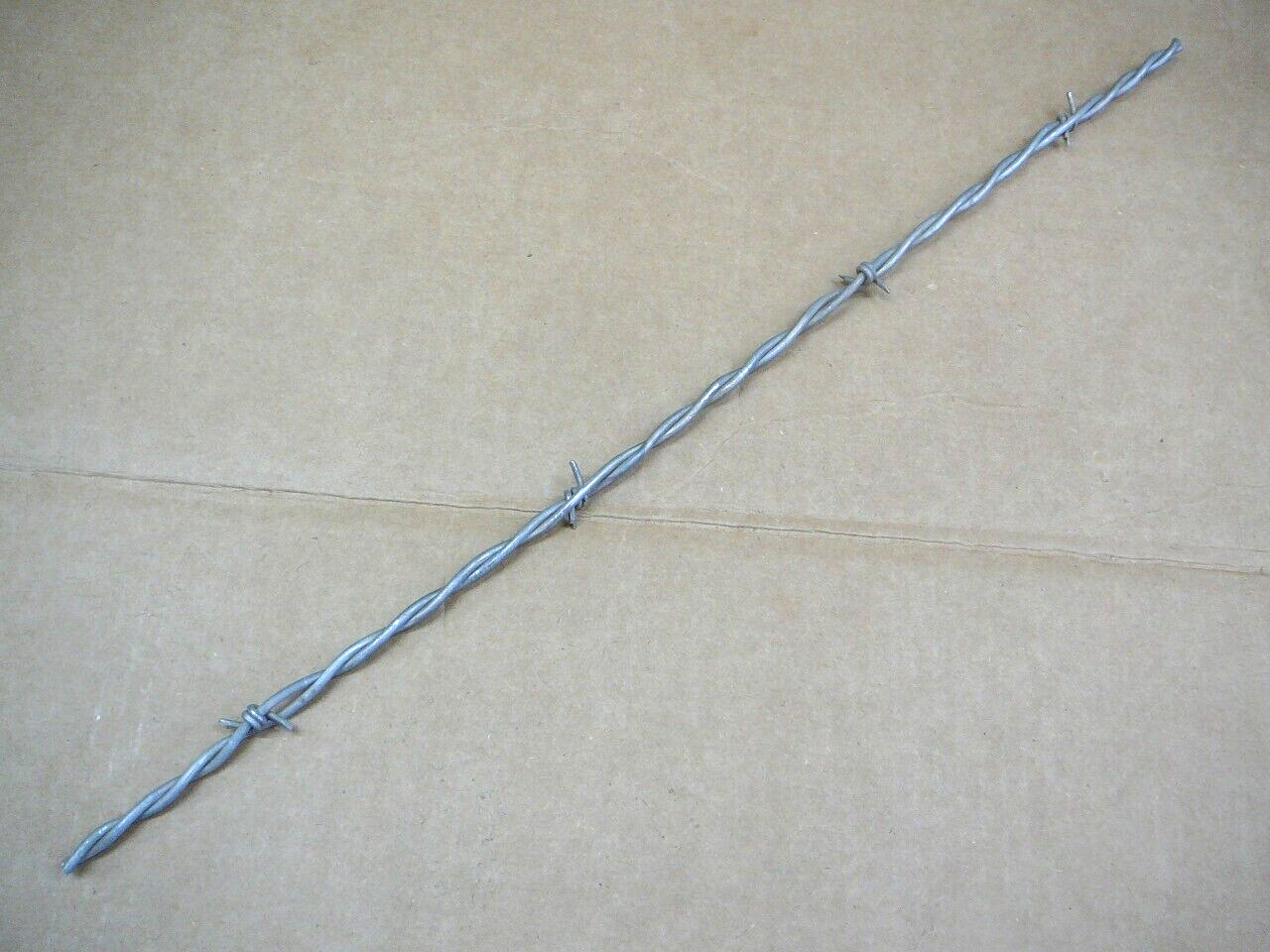 GLIDDEN\'S ALL ALUMINUM TWO POINT BARB on 1 of 2 LINES  - ANTIQUE BARBED WIRE