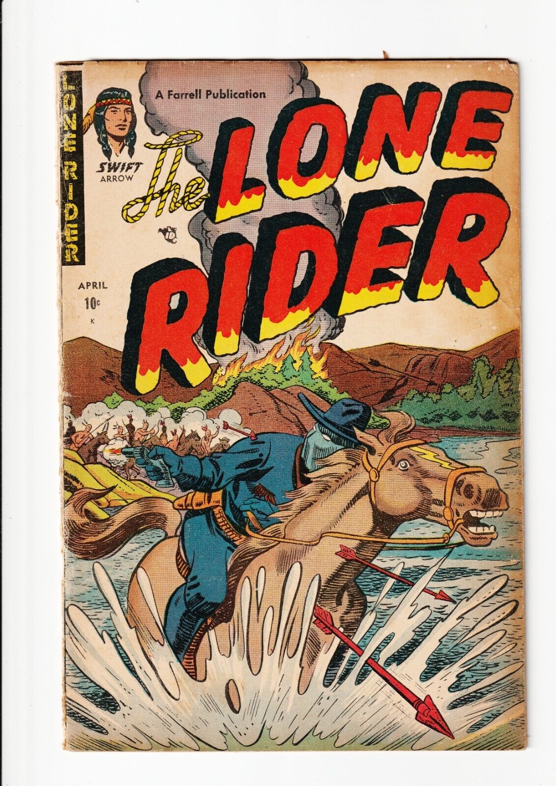 THE LONE RIDER # 7 (1952 FARRELL) WESTERN - 1st Print Very Good