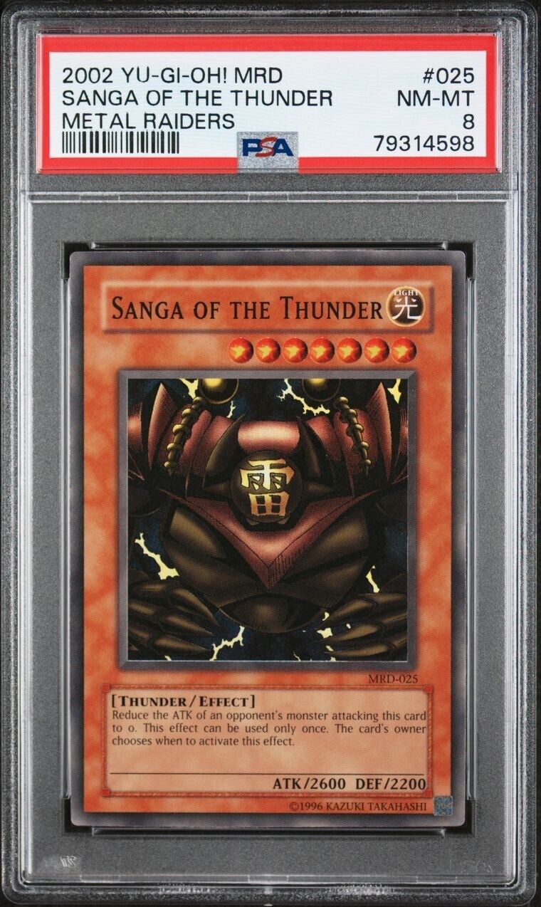 2002 Yu-Gi-Oh Sanga of the Thunder PSA 8MRD Near Mint