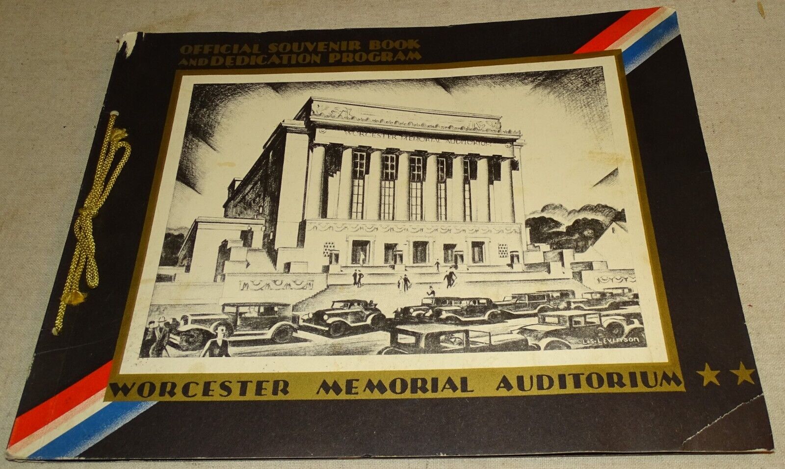 1933 Worcester MA. Memorial Auditorium Dedication Program