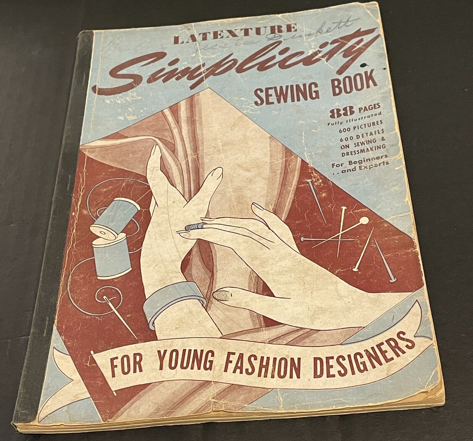 Vintage Latexture Simplicity Sewing Book Mannequin Illustrated Companion Guide