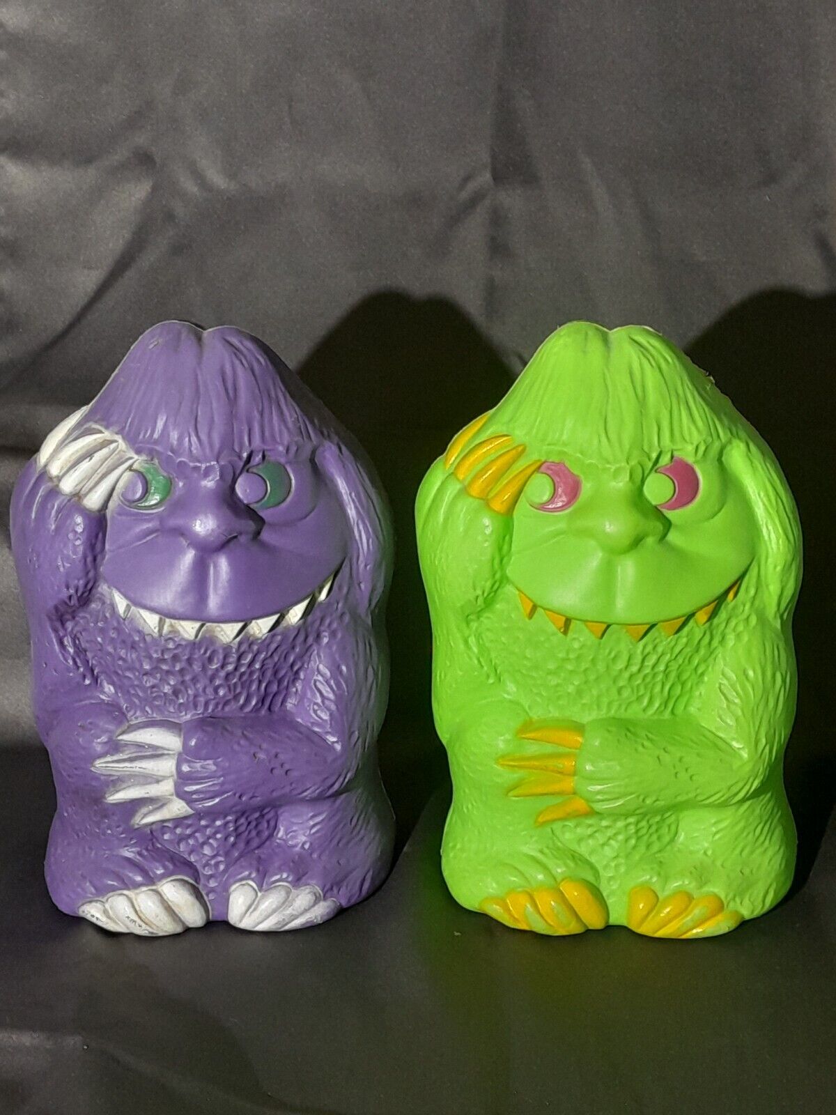 (2) Vintage 1960s Where The Wild Things Are Blowmold Monster Banks VERY RARE