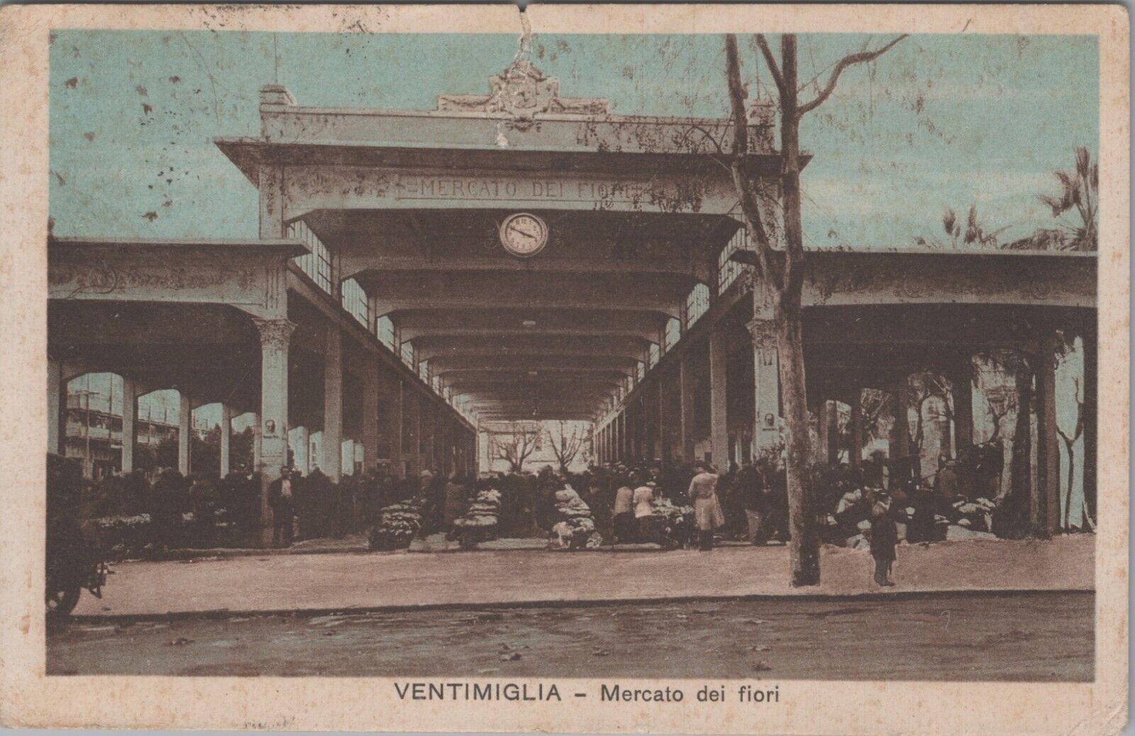MR ALE Postcard Ventimiglia, ITALY - Flower Market 1938-PM B1857