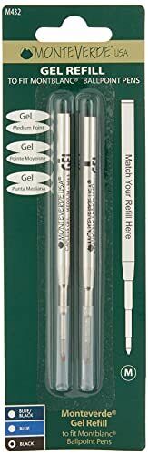 Monteverde USA Capless Gel Refill to Fit Montblanc Ballpoint Pens - Black 