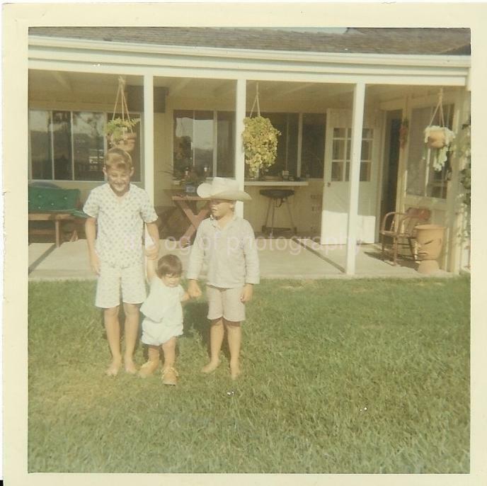 1960's 1970's FOUND PHOTOGRAPH Color CHILDREN Original Snapshot VINTAGE 911 9 D