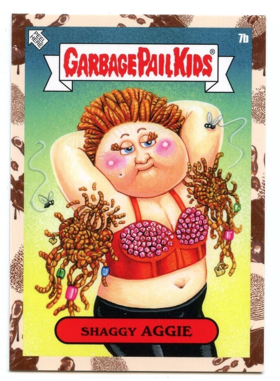 2024 Topps Shaggy Aggie Garbage Pail Kids Putrid Poetry Chocolate Parallel 7b