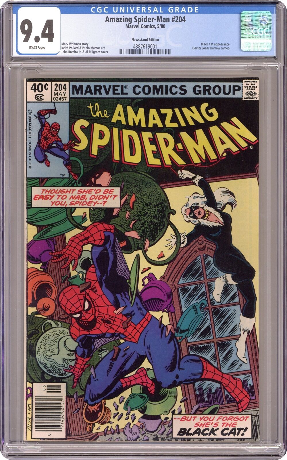 Amazing Spider-Man #204N CGC 9.4 Newsstand 1980 4387619001