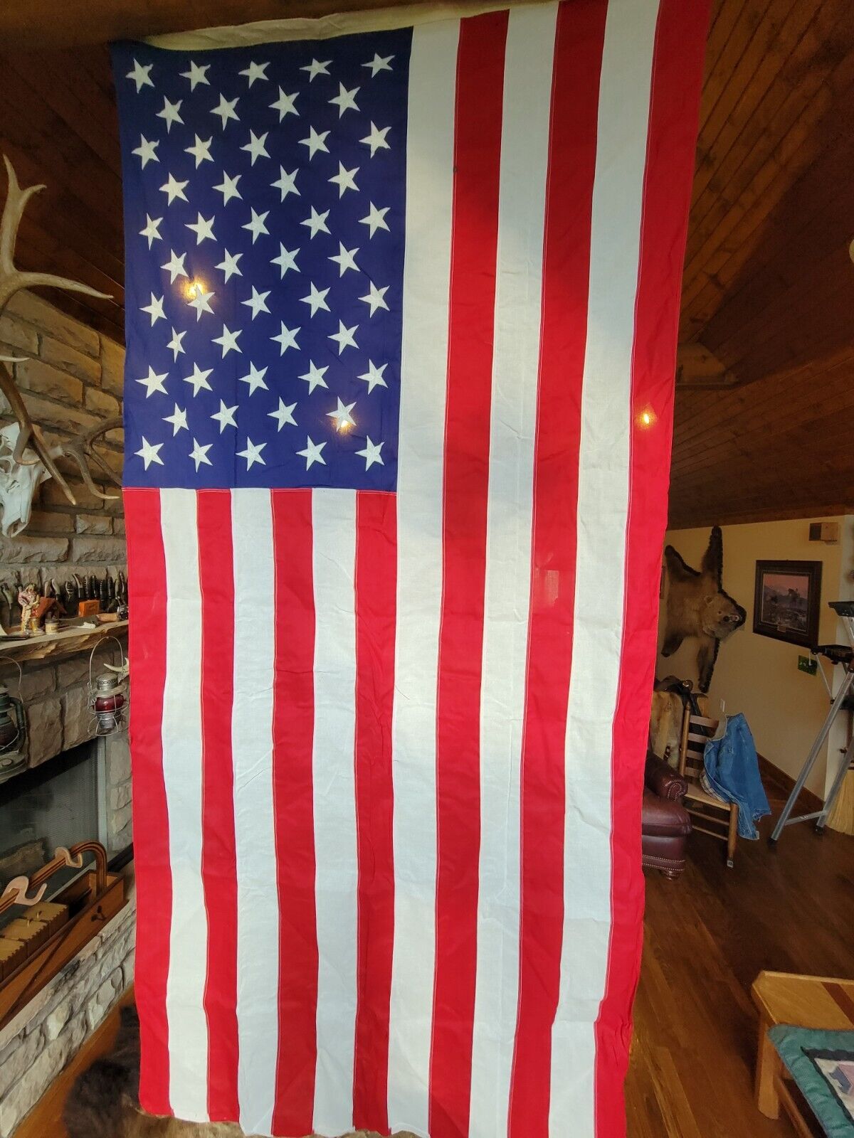American 50 Star Flag Allied Materials & Equip Co 4’9” X 114”. 
