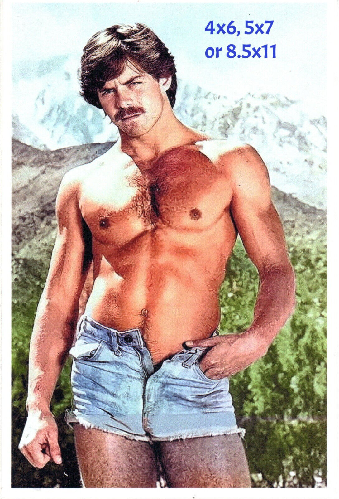 Handsome Muscular Male Bodybuilder Gay Interest Photo Photograph Reprint #28