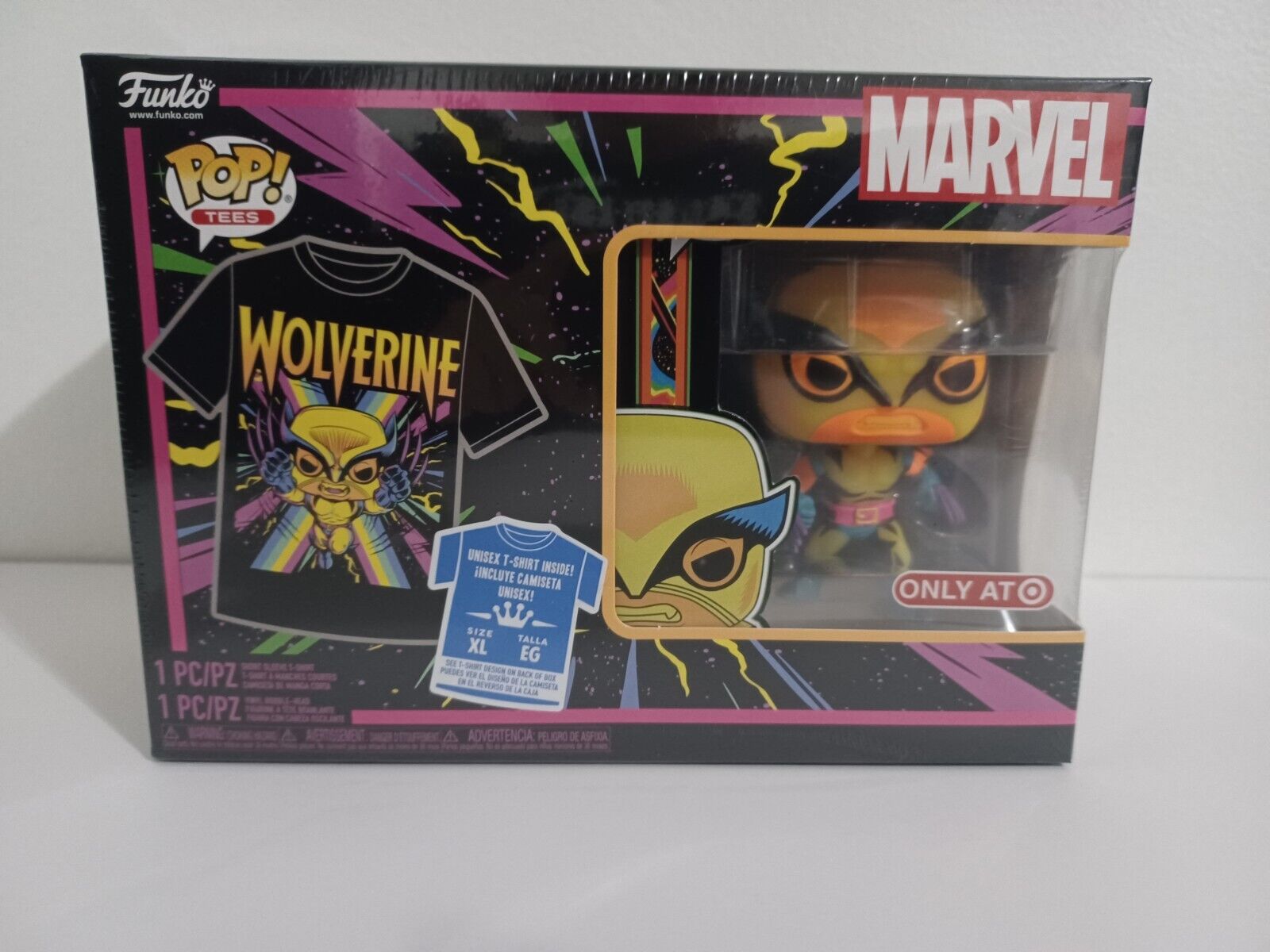 Funko POP & Tee Collectors Box Marvel: X-Men - Wolverine (Black light) Size XL