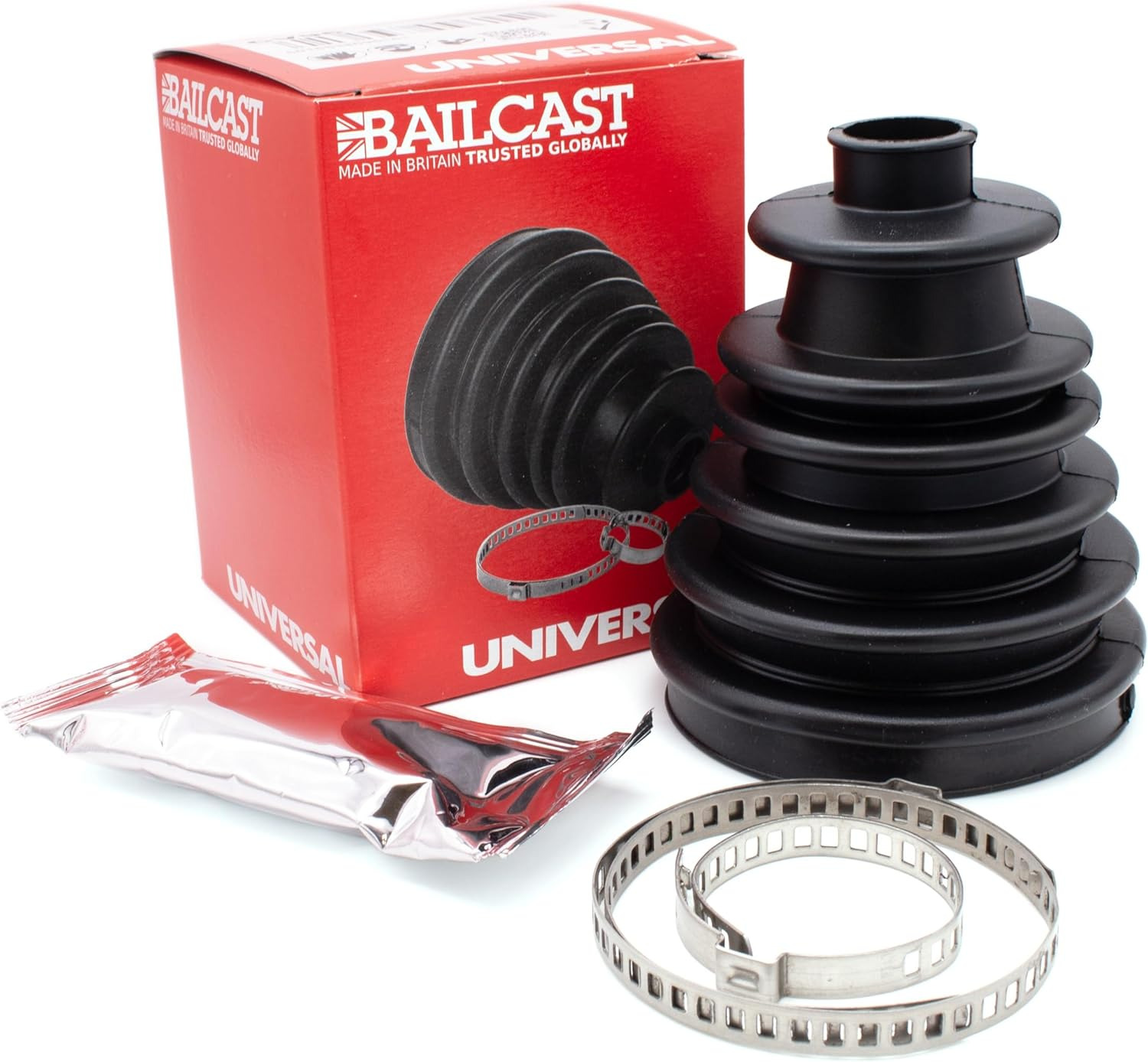 CVS18 Universal Split Constant Velocity Joint Gaiter Boot Replacement Kit, Black