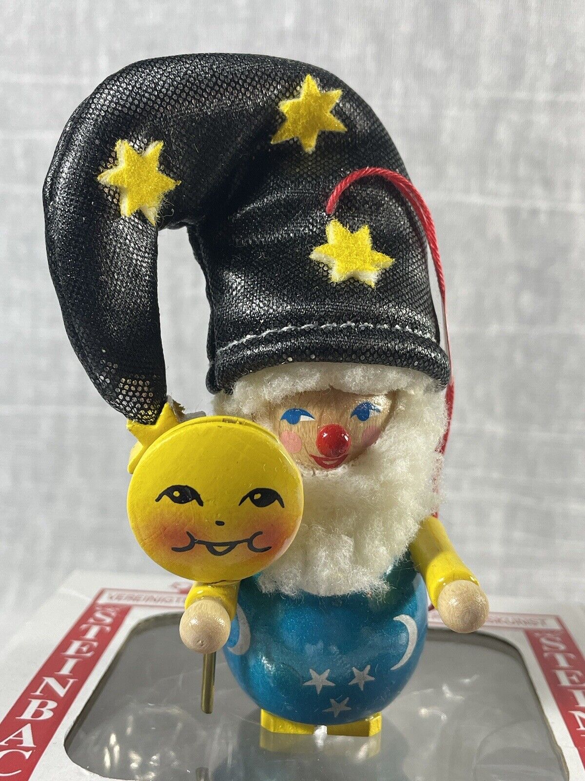 Steinbach German Christmas Ornament Wizard With Moon & Stars VGC Wood With Box