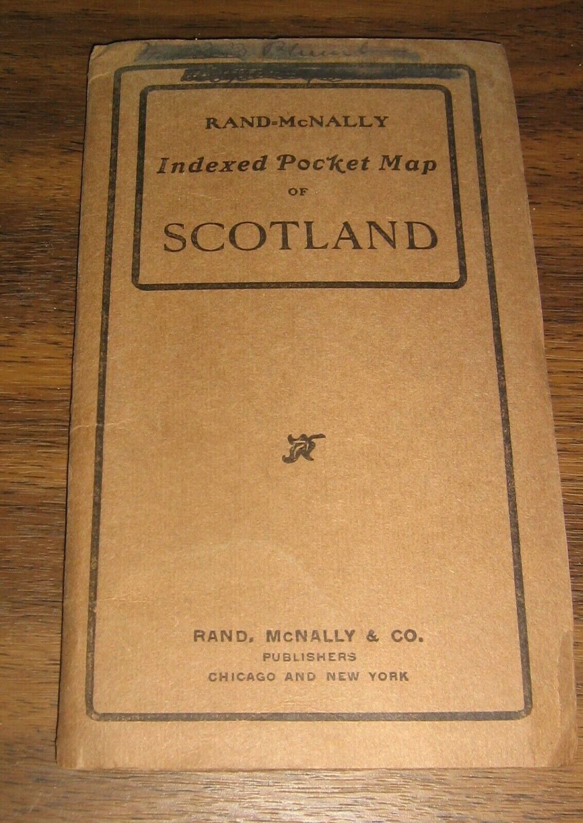 Vintage 1906 Scotland Rand McNally Indexed Pocket Map,Railroad System,Cities