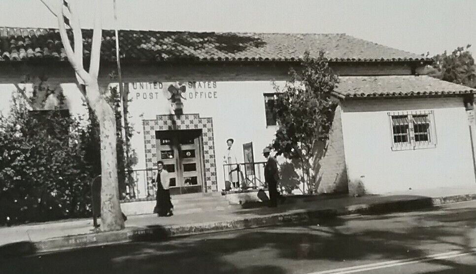 RPPC LAGUNA BEACH CA Post Office Building DuPont Defender Real Photo 1949