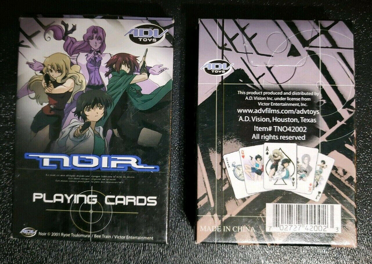 Noir Anime Playing Cards Deck Vintage Manga 2001 ADV LICENSED- NEW