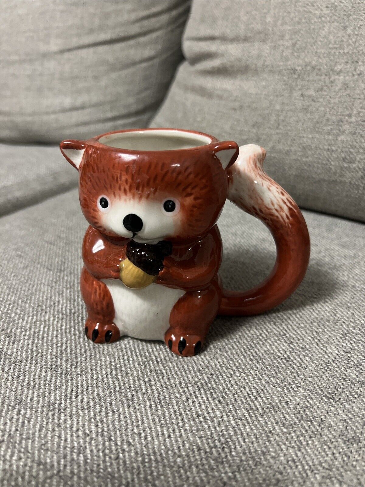 Threshold 3D Stoneware Red Squirrel  Acorn Coffee Mug Cup Wildlife Target