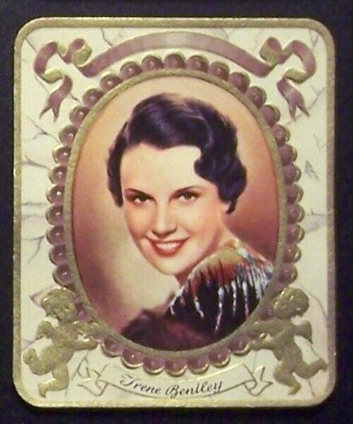 #174 Irene Bentley 1934 Film Star Series 1 Garbaty Embossed Cigarette Card