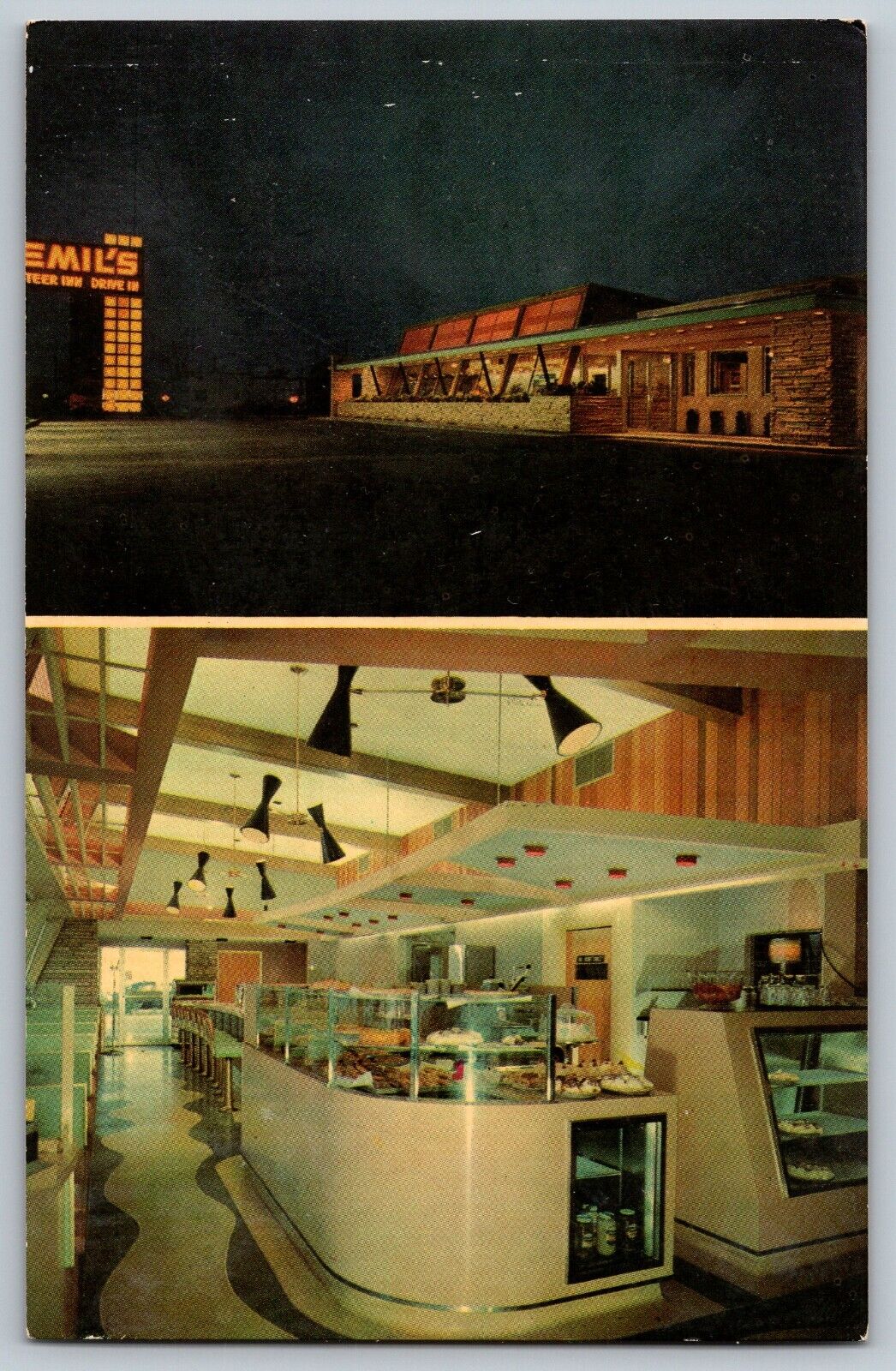 Columbus, Ohio - Emil\'s Steer Inn, Sandwich Shop & Restaurant - Vintage Postcard