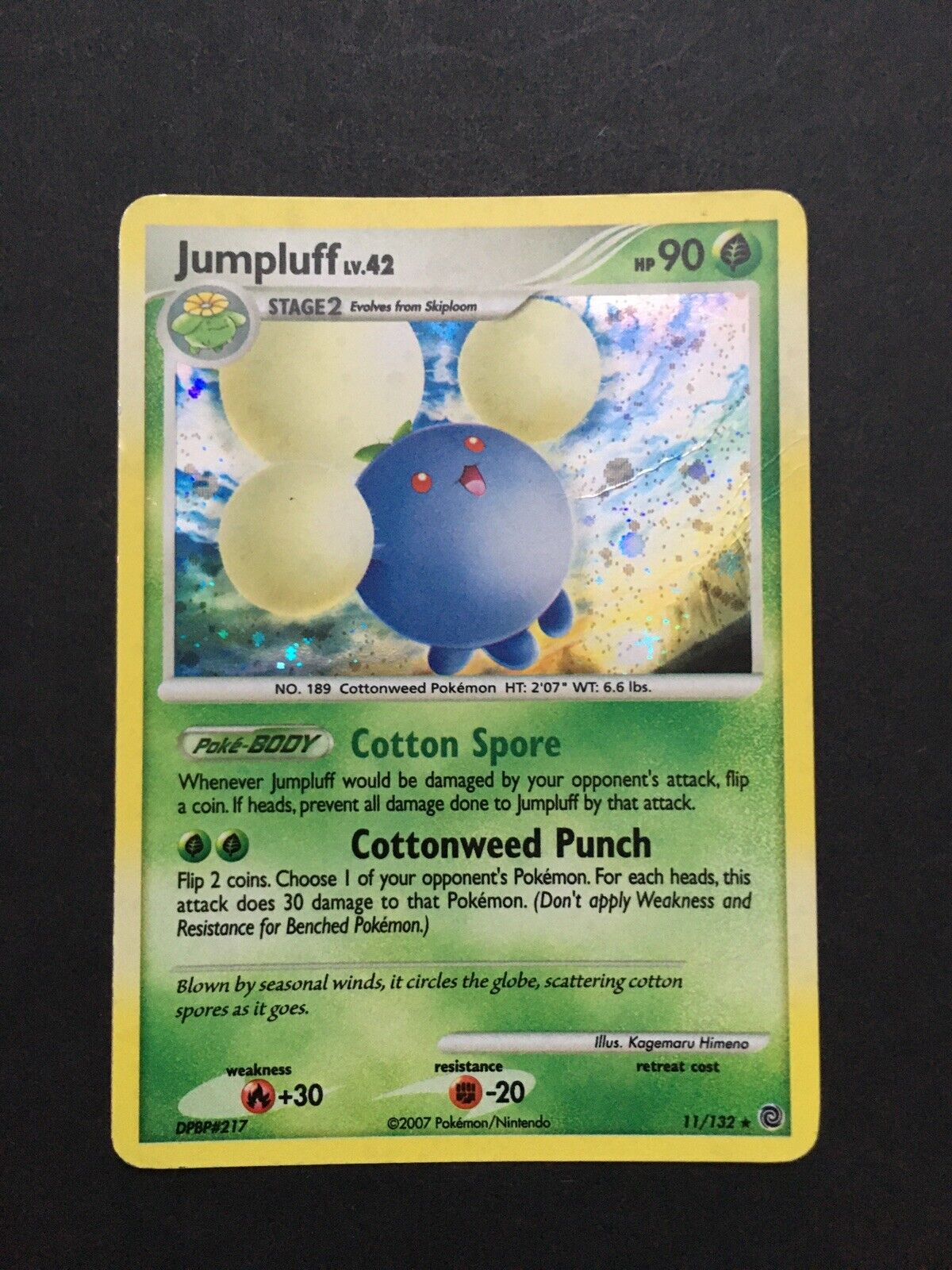 Jumpluff LV.42 11/132 Holo - Secret Wonders - Very Good - Rare Pokémon Card