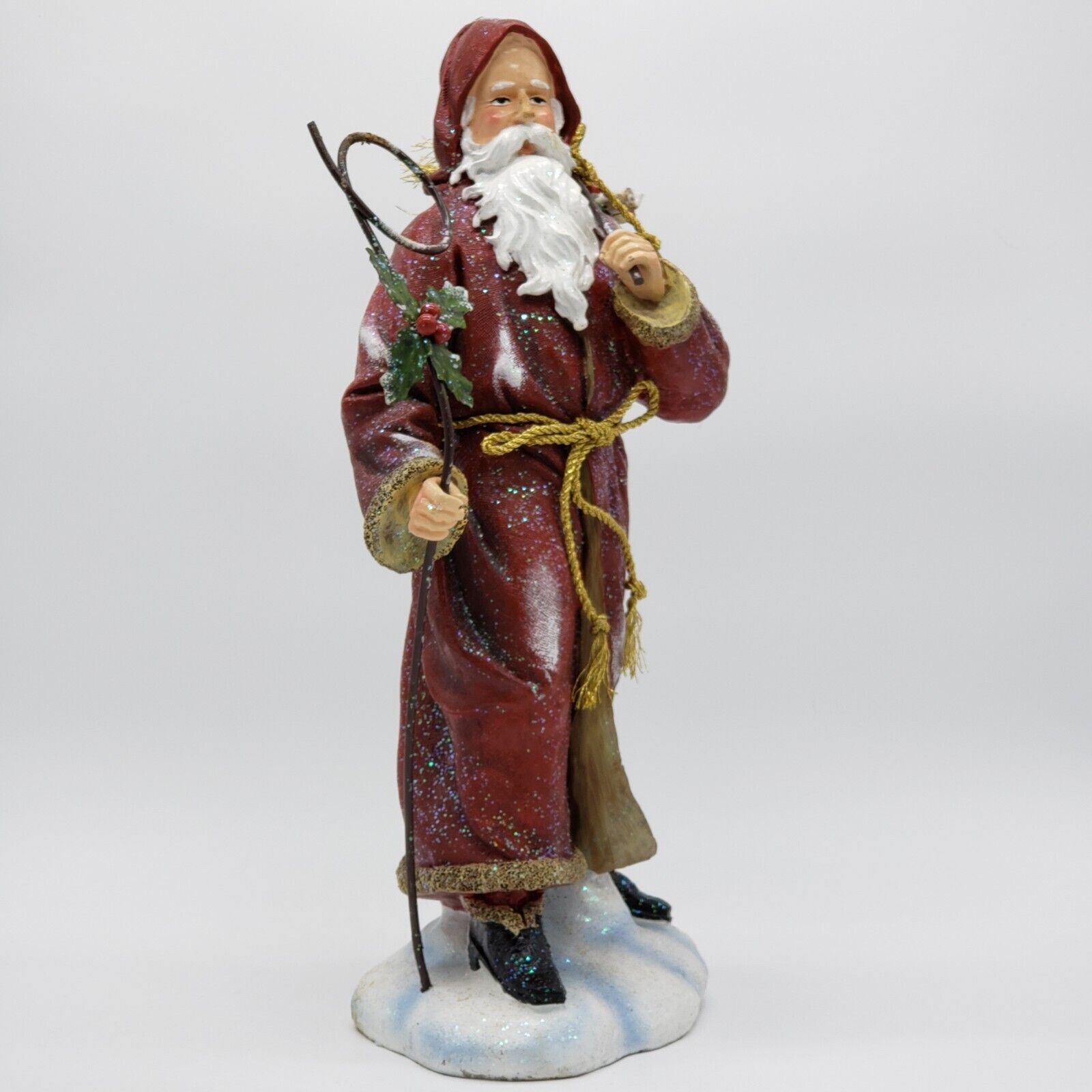 Traditional Old-World Santa Claus Statue Figurine stands 17 inches tall