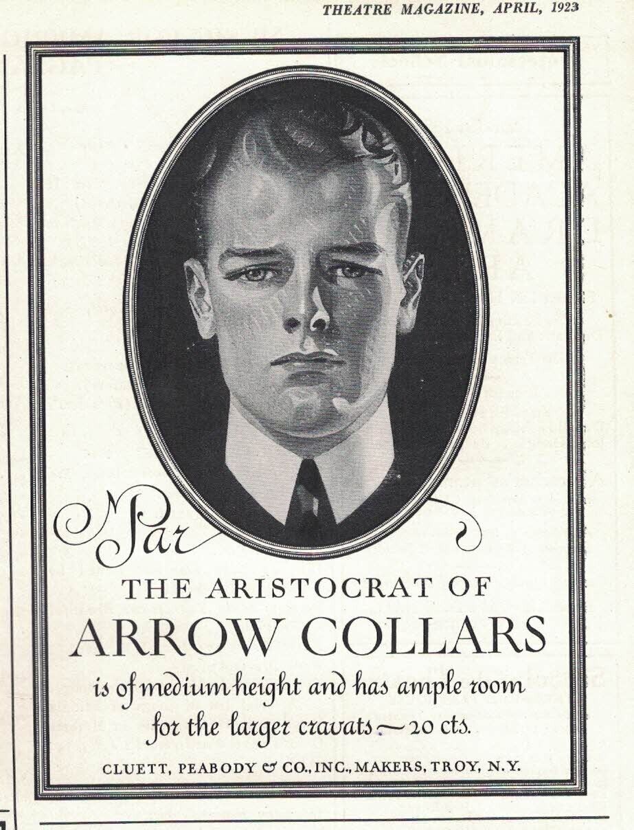 1923 J C Leyendecker PAR Arrow Collar original ad from Theatre - Extremely Rare