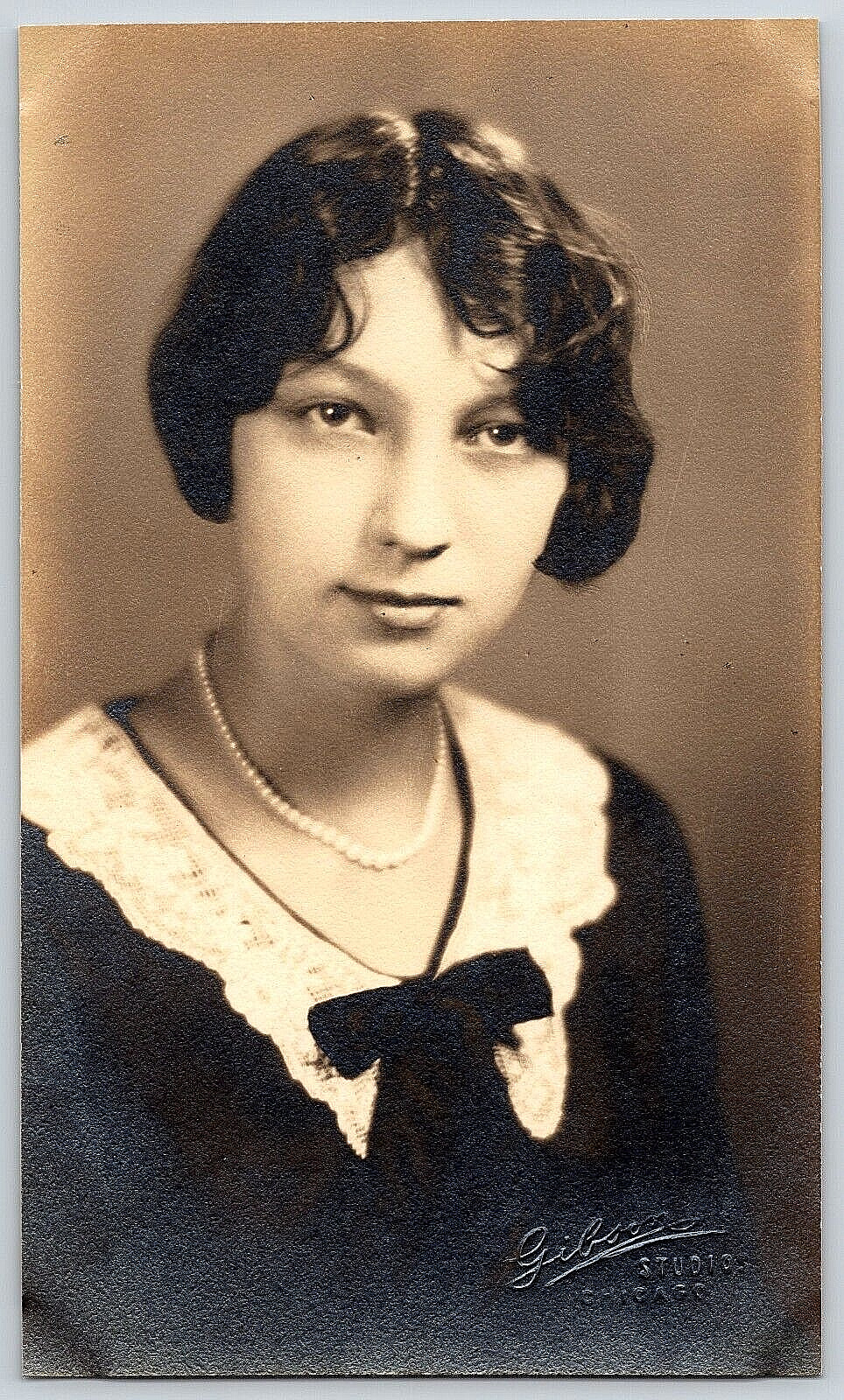 Chicago IL-Illinois, Beautiful Woman Portrait, Antique, Vintage Real Photograph