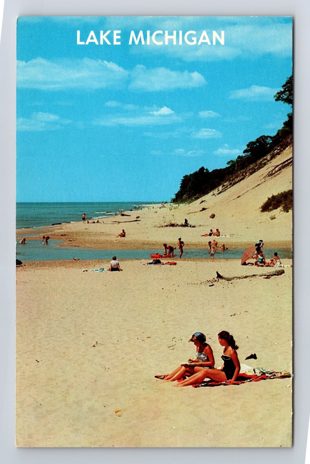 Muskegon MI-Michigan, Duck Lake Channel, Antique, Vintage Postcard
