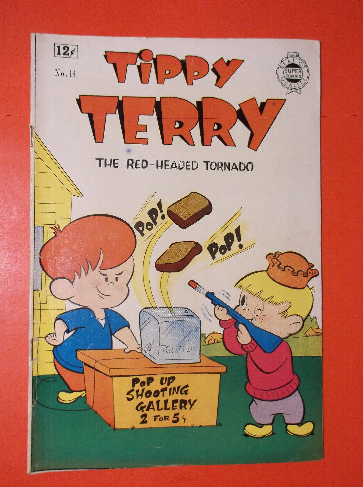 TIPPY TERRY # 14 - VG 4.0 - 1963 SUPER COMIC - THE RED-HEADED TORNADO