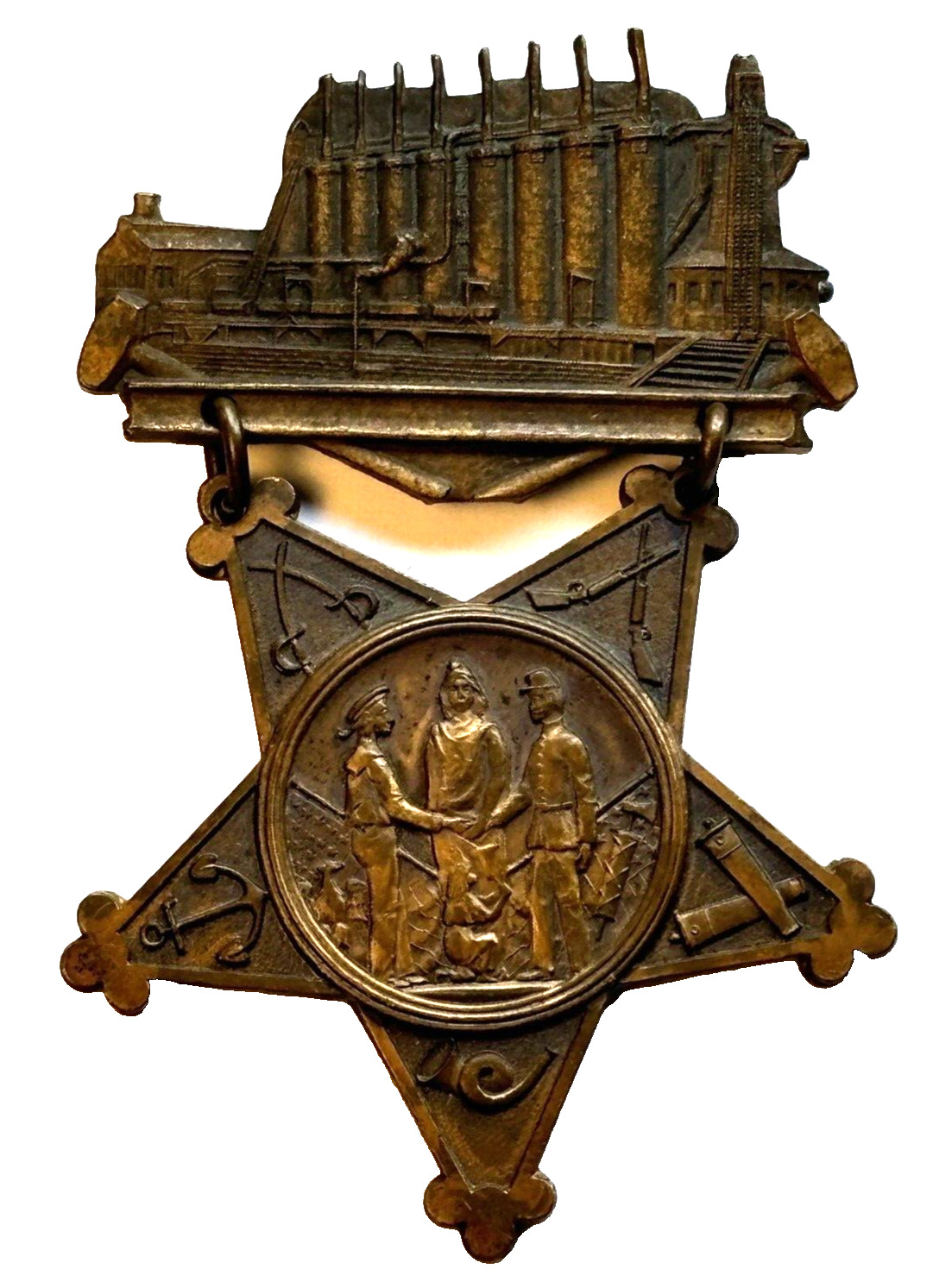 GAR Bethlehem Pennsylvania Steel Mill Grand Army of the Republic Badge Medal