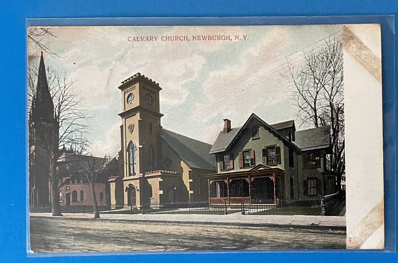 NEWBURGH New York Calvary Church Vintage UDB Postcard