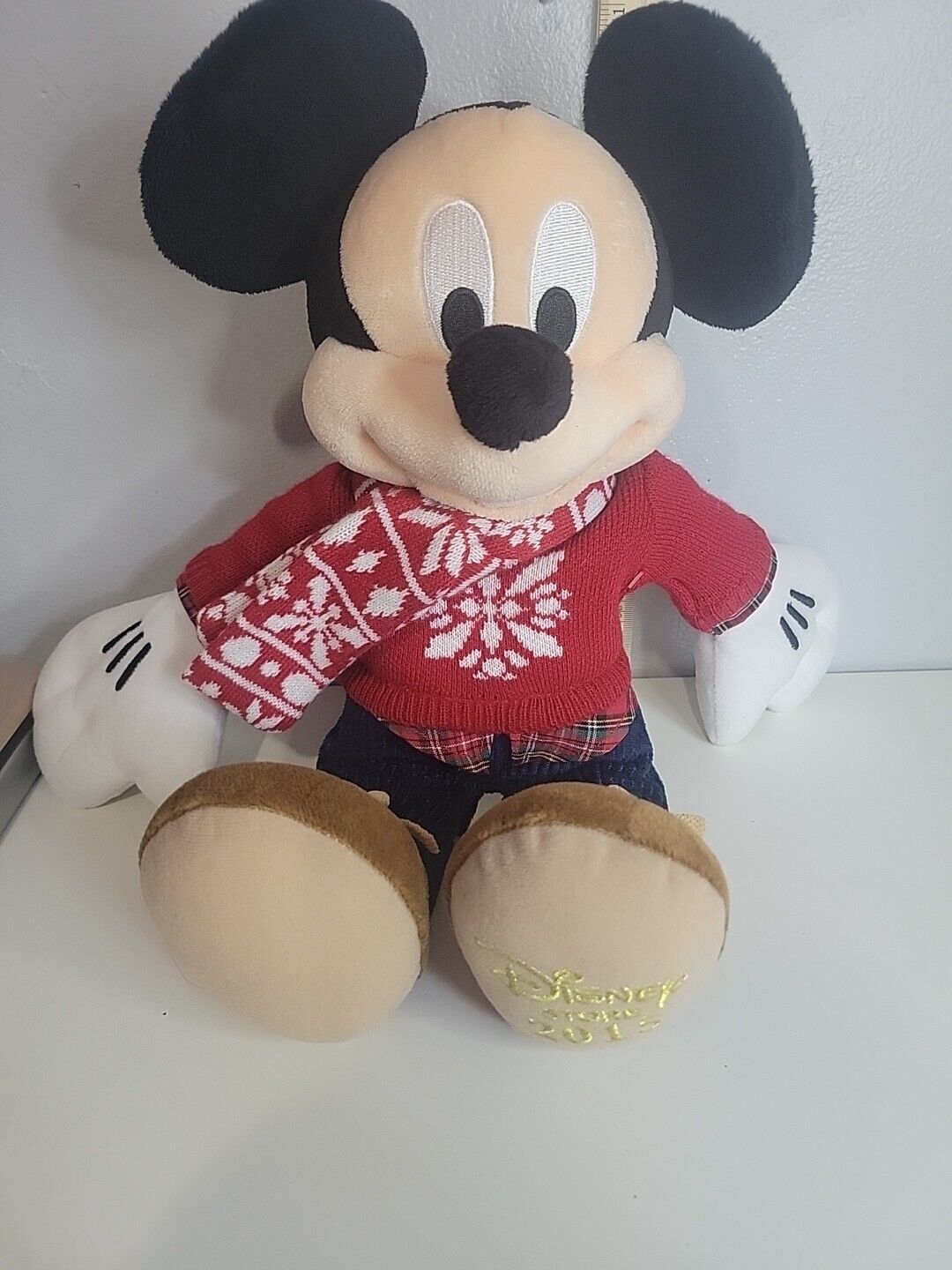 2015 DISNEY Store Plush CHRISTMAS MICKEY MOUSE With Tags 