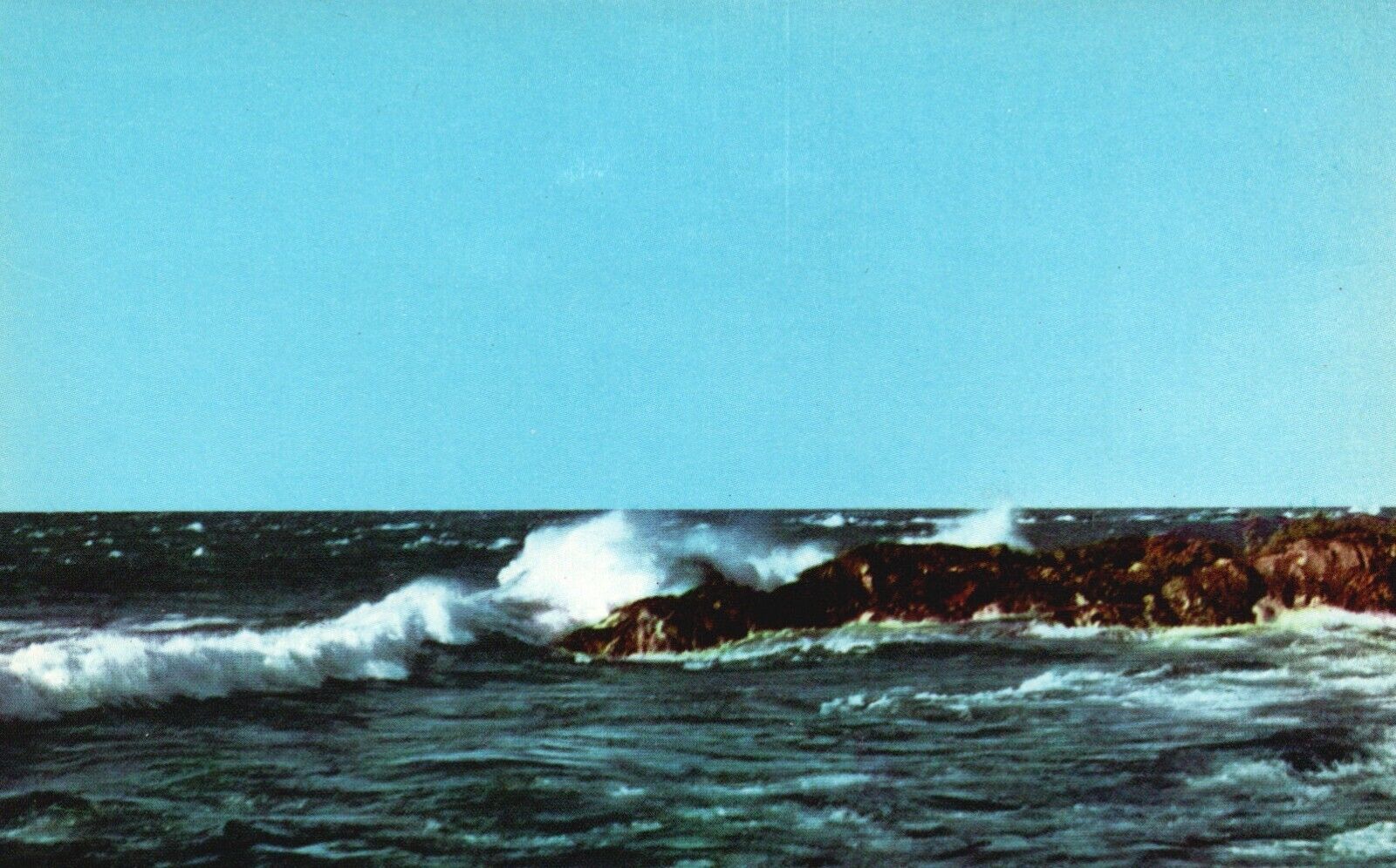 Postcard MI Rocky Shores of Lake Superior Keweenawland 1956 Vintage PC H4923