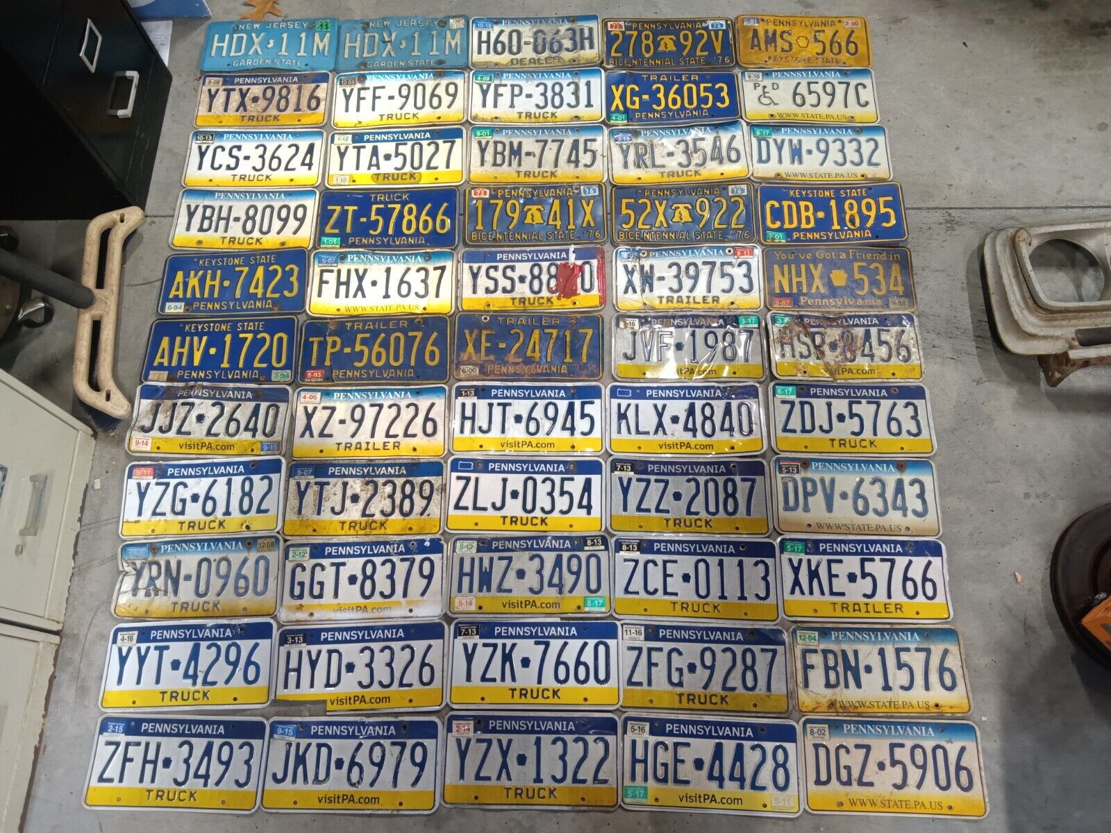 2015 Pennsylvania License plate lot of 55
