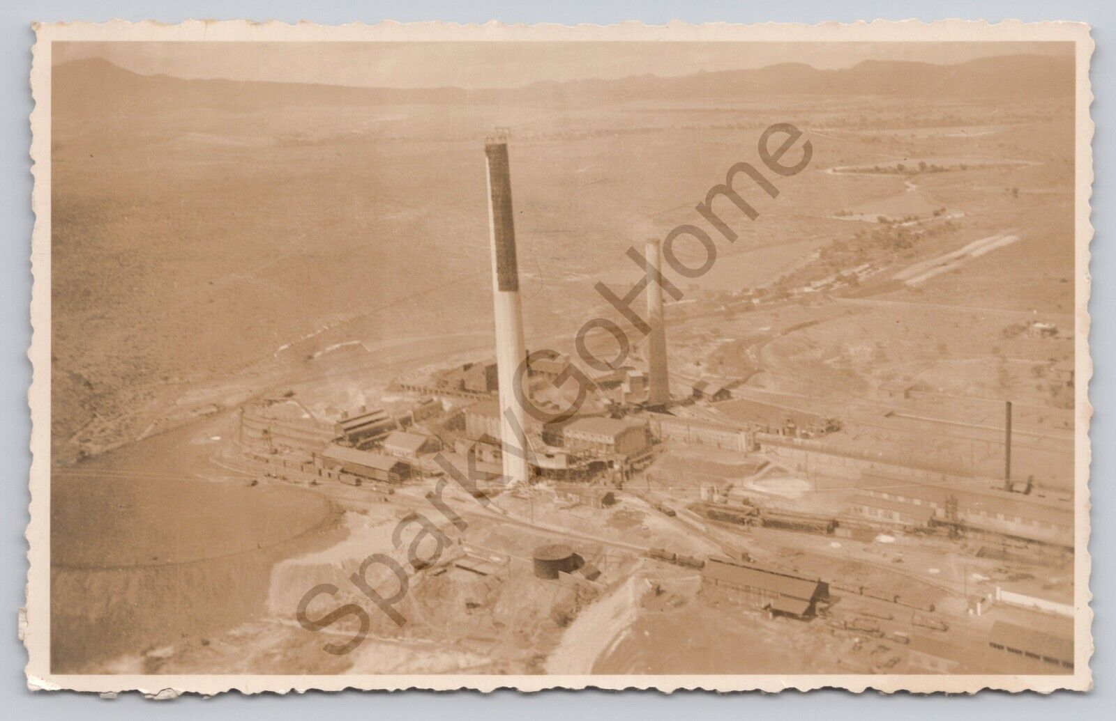 RPPC Colonia Morales Mexico Smeltering Plant Smokestacks Posted 1950