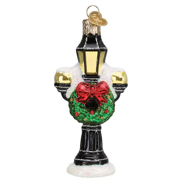 Old World Christmas CHRISTMAS LAMP POST (BL36326) Glass Ornament w/OWC Box