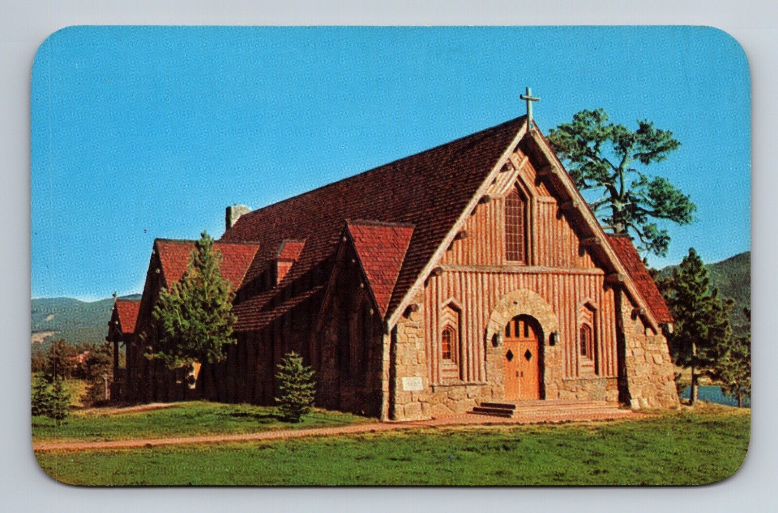 Our Lady of the Mountains Catholic Church Rocky Mtn Natl Park Colorado Postcard