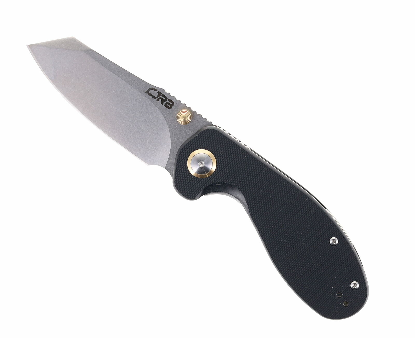CJRB More Maileah Folding Knife Black G10 Handle AR-RPM9 Plain Edge SW J1918L-BK