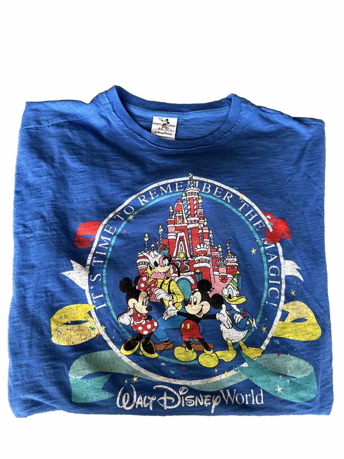 VTG Blue  Disney 25th Anniversary It’s Time To Remember The Magic T Shirt XL