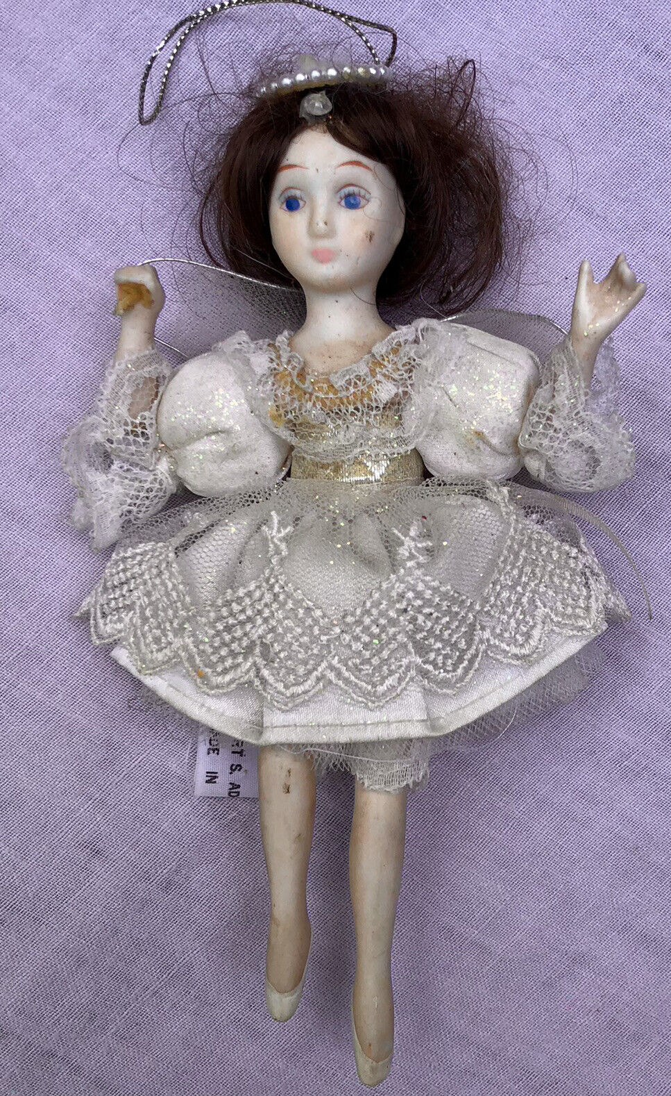 Kurt S Adler Vintage Sugar Plum Fairy Ballerina Christmas Ornament 1986 Ceramic