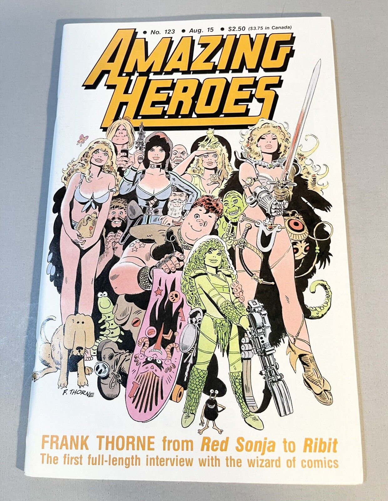 Fantagraphics AMAZING HEROES #123  (1987) - Frank Thorne High Grade