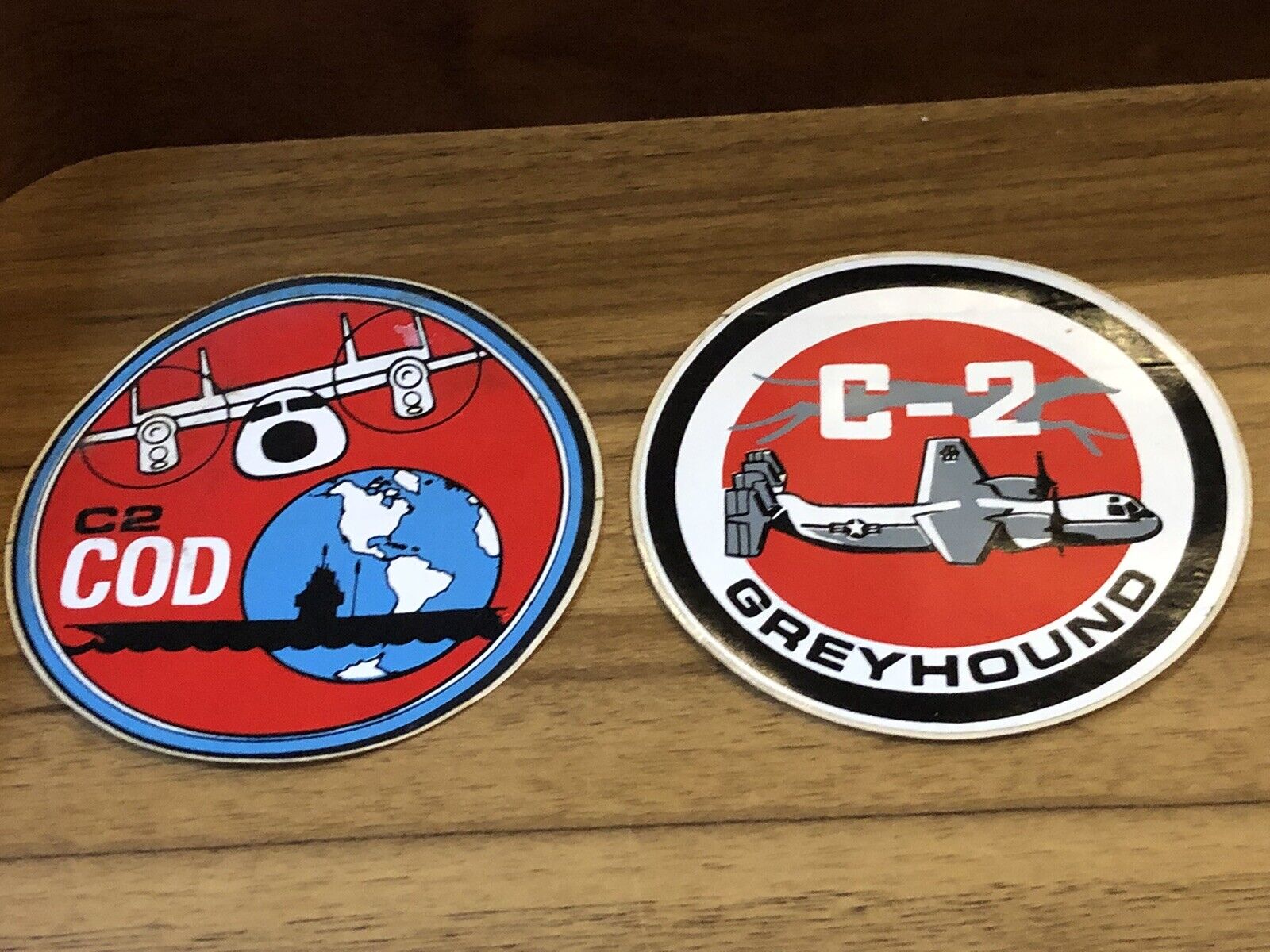 2 Vintage Grumman Aerospace Sticker C-2 COD Greyhound