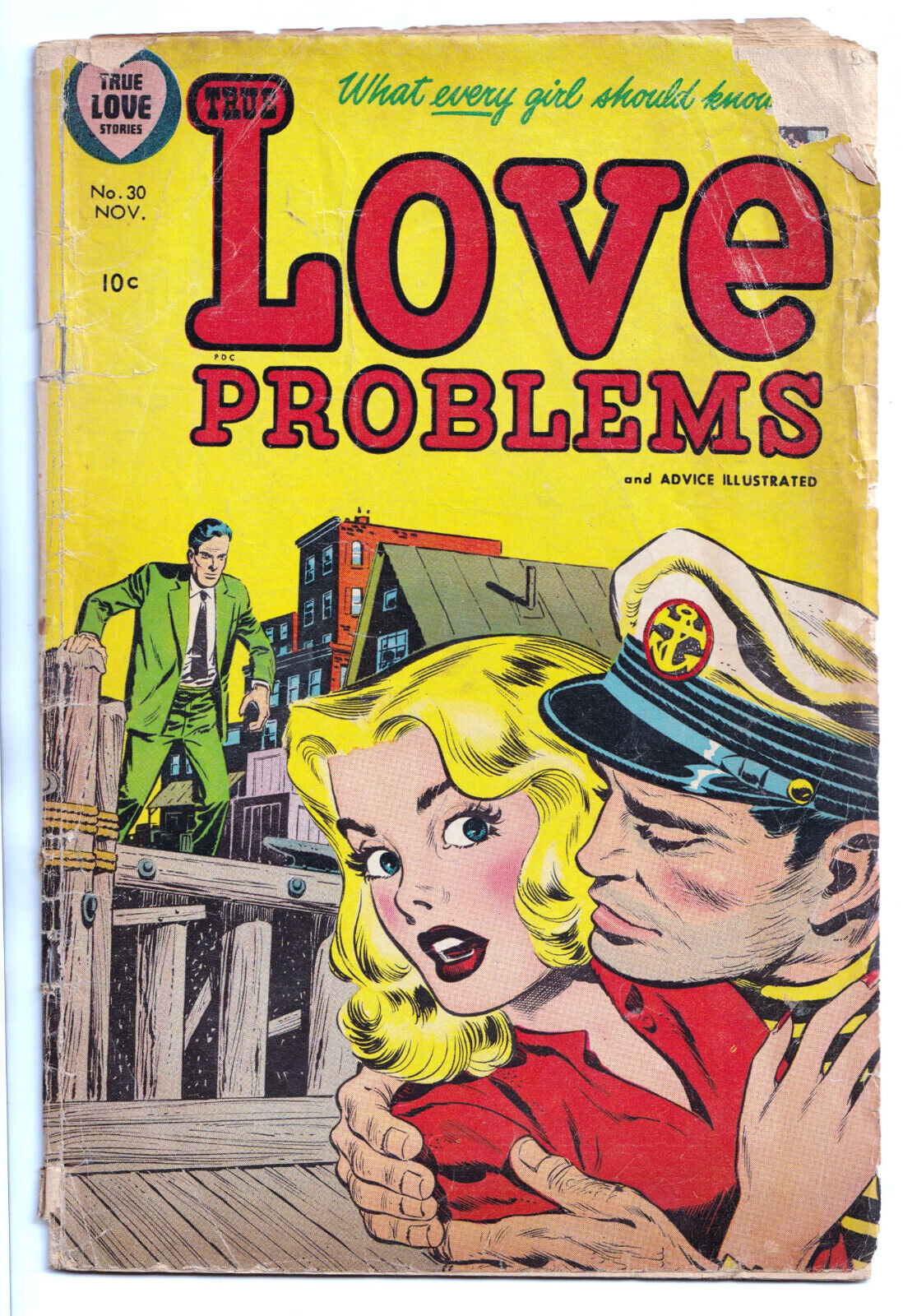LOVE PROBLEMS 30 (1954 Harvey) Pre-Code, Great c/a; Scarce; Reader