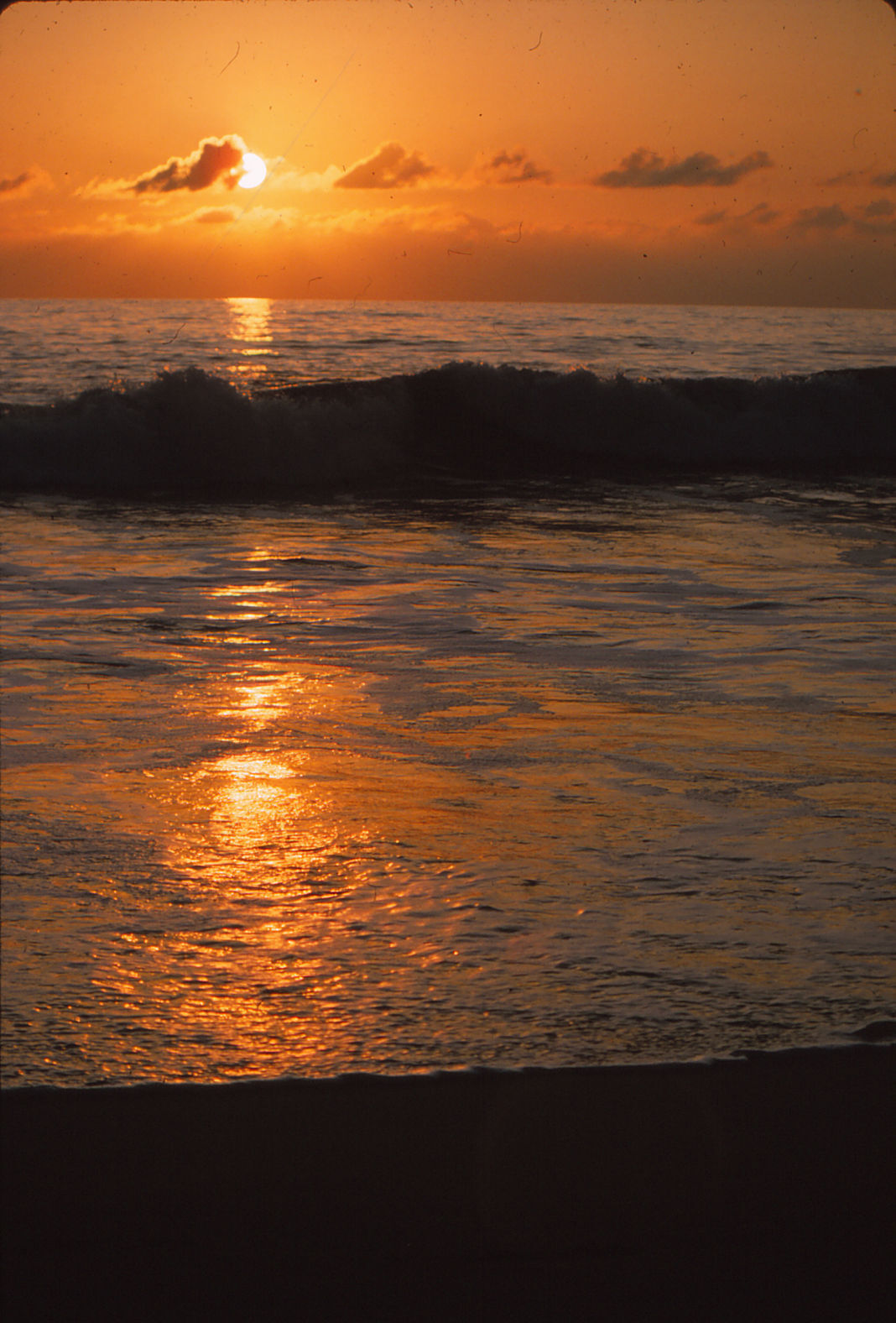35 mm color slide * December 1969 NEWPORT CA Sunset on water