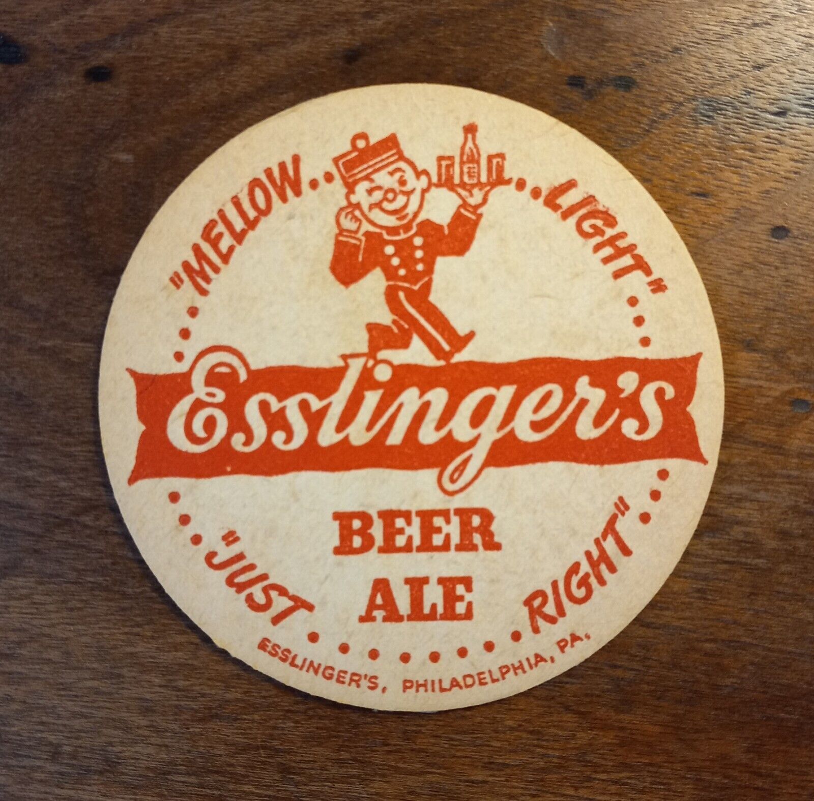 Rare Esslinger\'s Vintage Beer Coaster, 4\