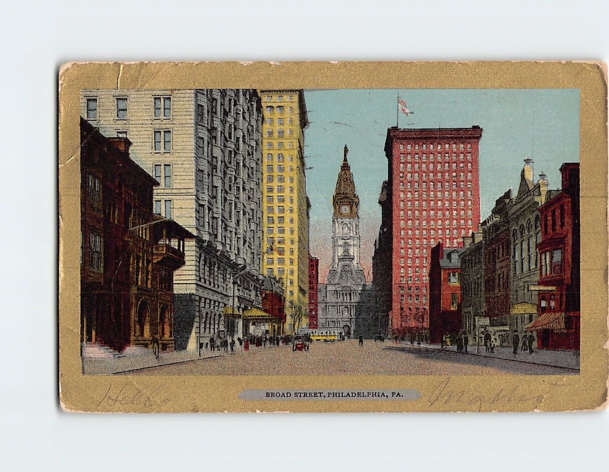 Postcard Broad Street Philadelphia Pennsylvania USA