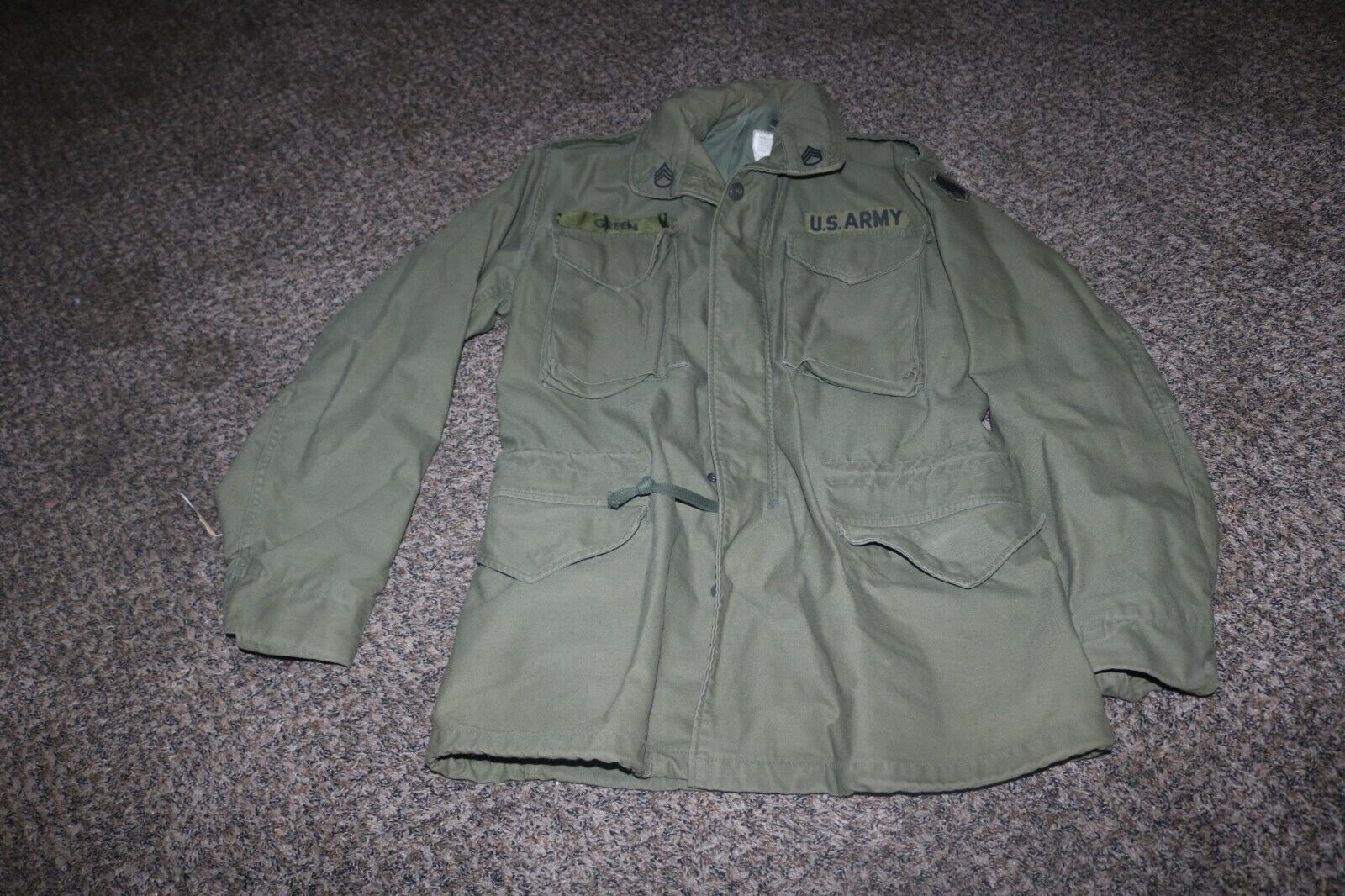 Excellent USGI Vietnam 1971 Alpha ind. M1965 M65 field jacket OD sz Small L S
